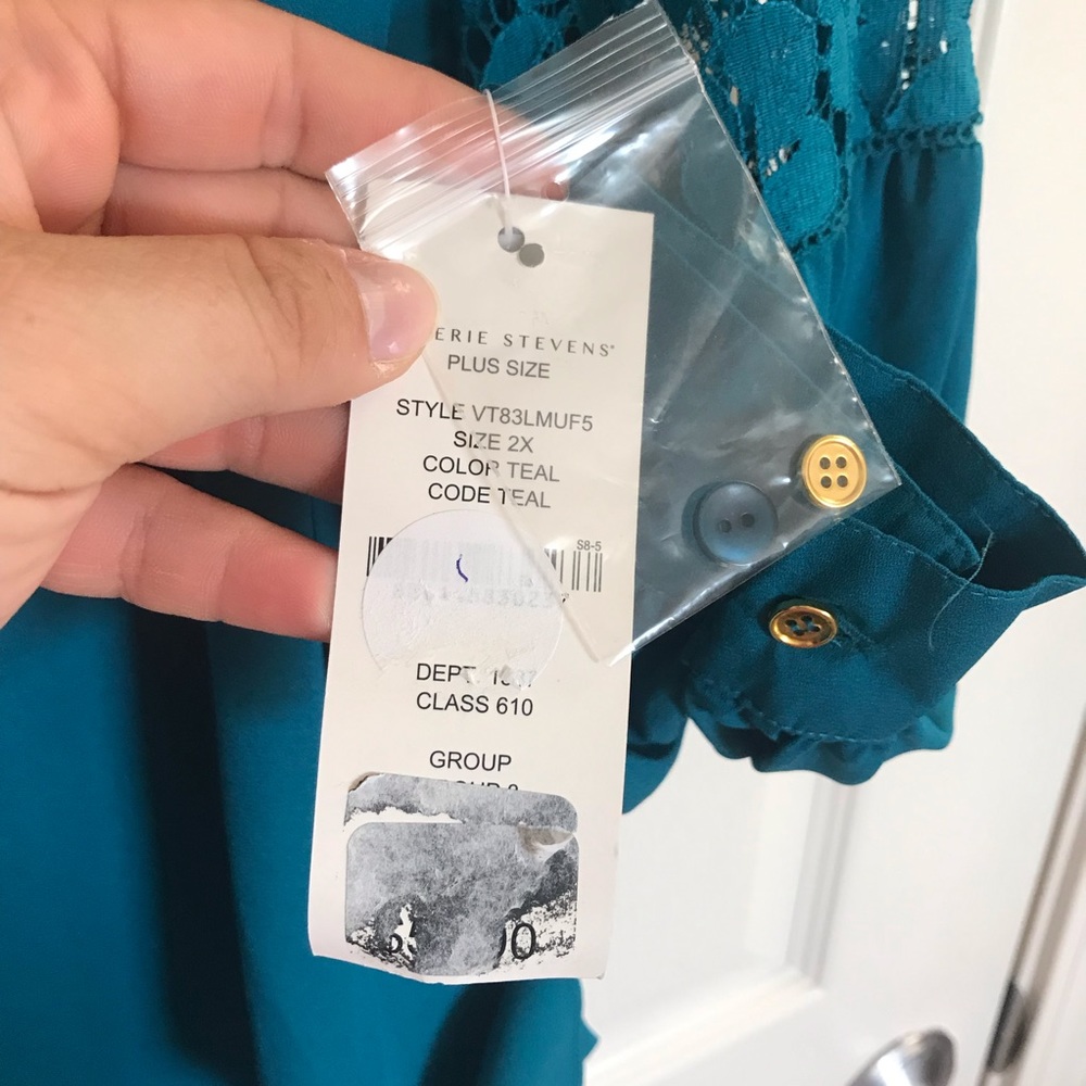 👑NWT VALERIE STEVENS BLOUSE Sz 2X👑 - Picture 8 of 8
